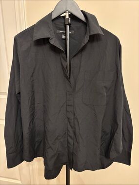 French Connection Black Lightweight Oversized Shirt